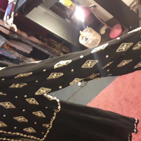 Free People Black and White Mini Dress Or Tunic - Picture 5 of 7